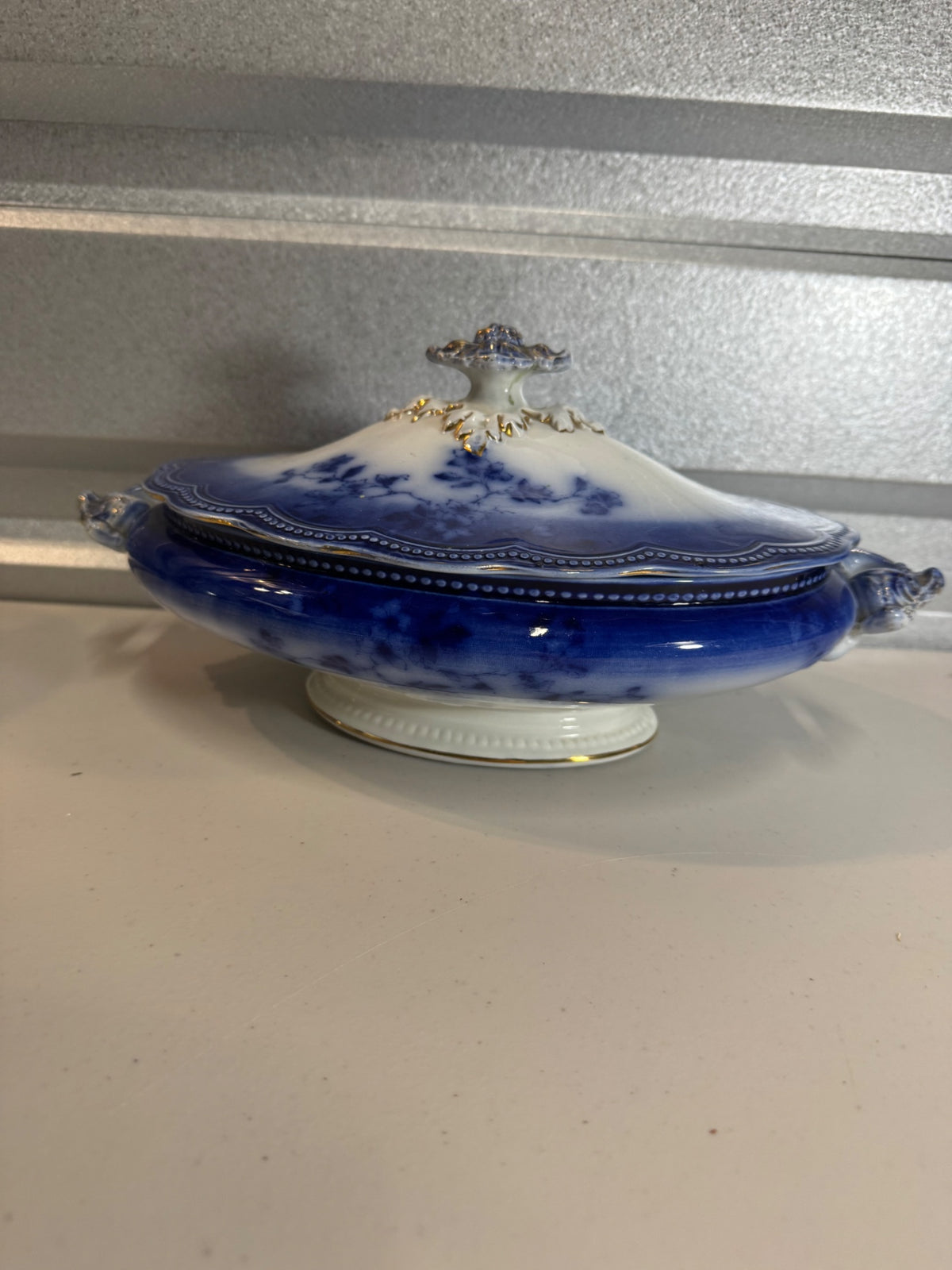 Johnson Bro flow blue covered tureen 