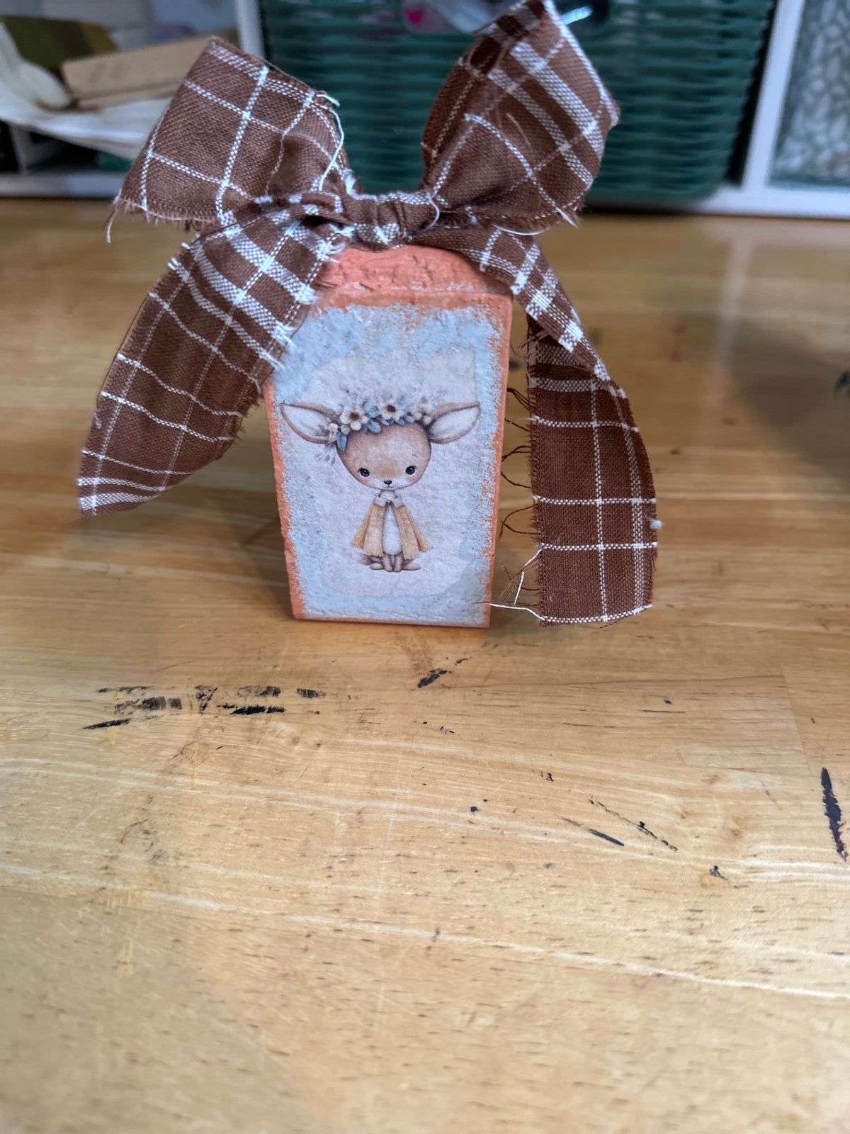 Small wood blocks with dolls