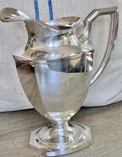 Vintage art deco Silver Sheffield pitcher