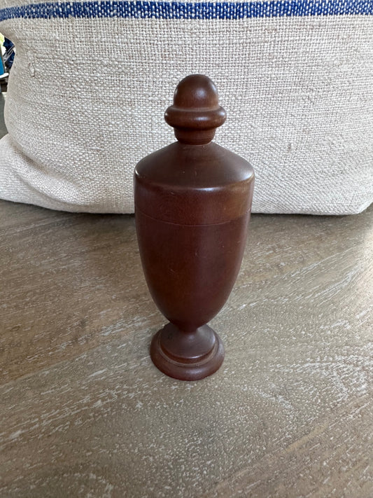 Vintage Small wood vessel with lid. As discovered 