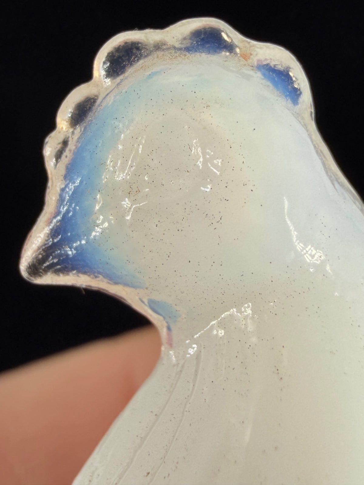 Boyd 1979 Opaline Blue Salt Cellar Hen on Nest HON