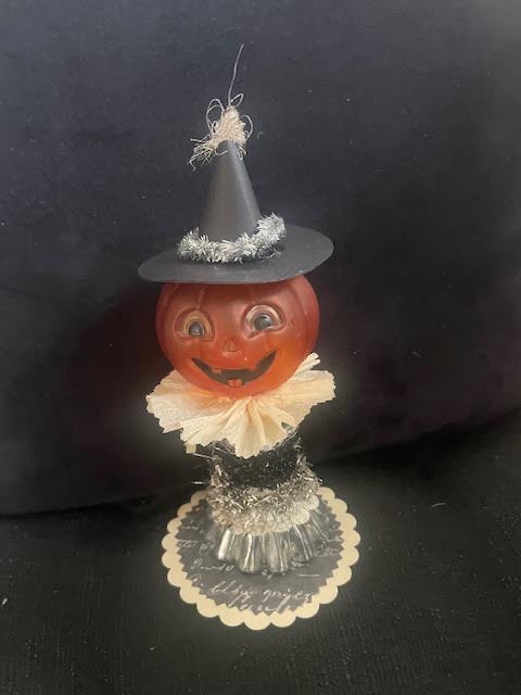 Vintage Glass Pumpkin Head