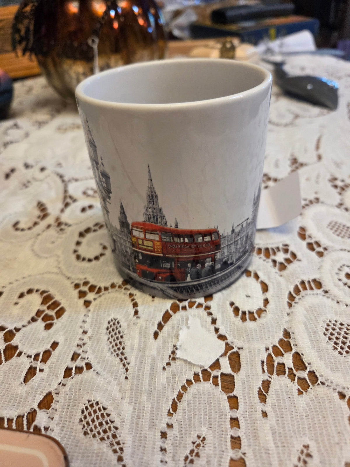 Red bus mug