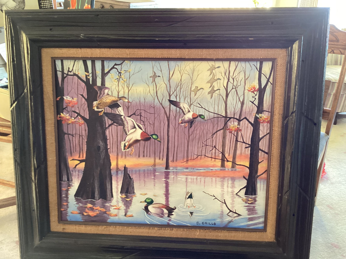 Oil, painting, with fall colors