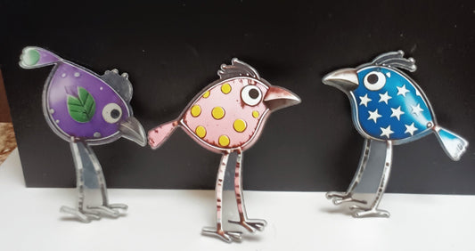 Set of 3 Comical Birds- 5" x4"