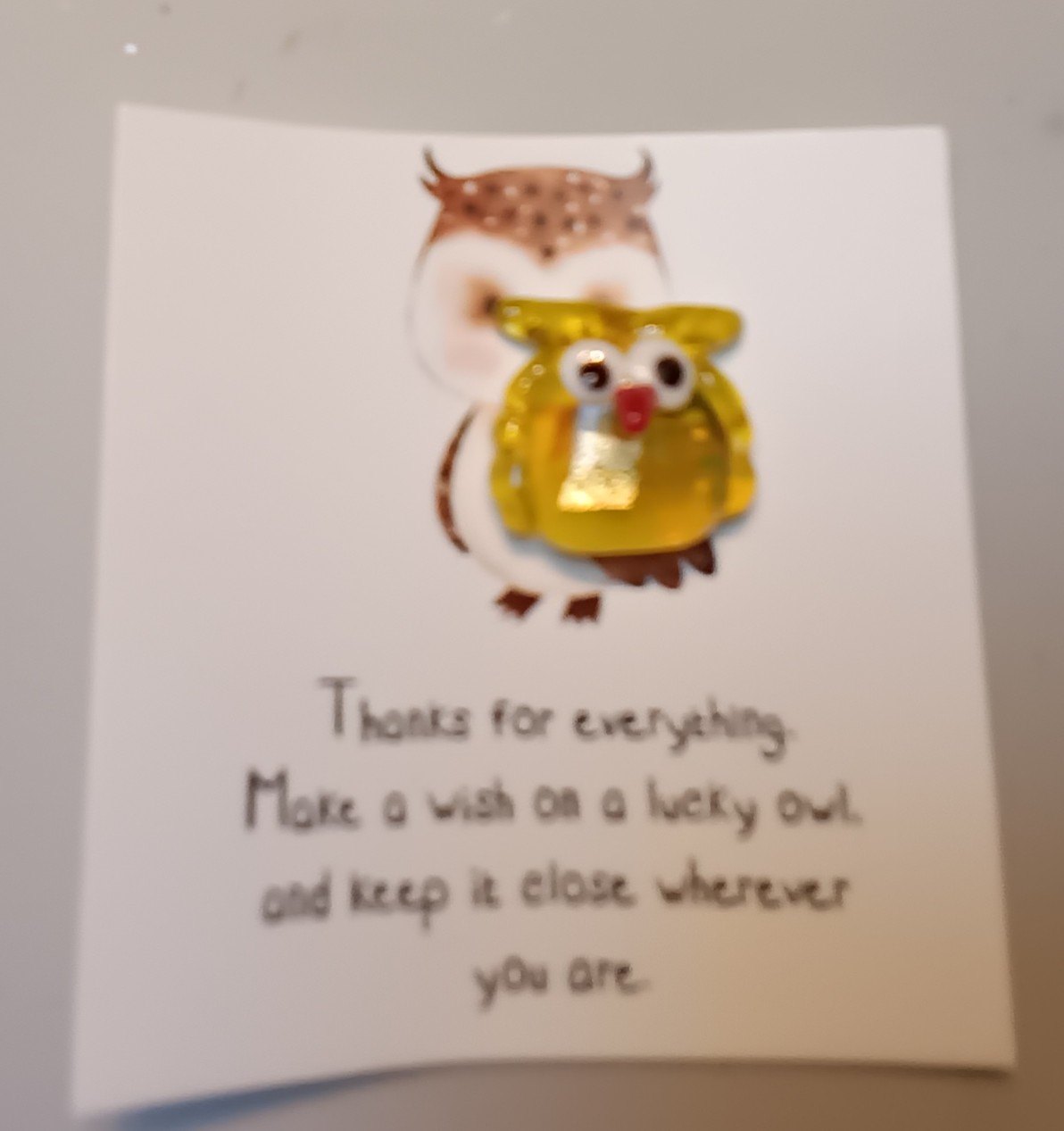 Cute Mini Thank You Owl