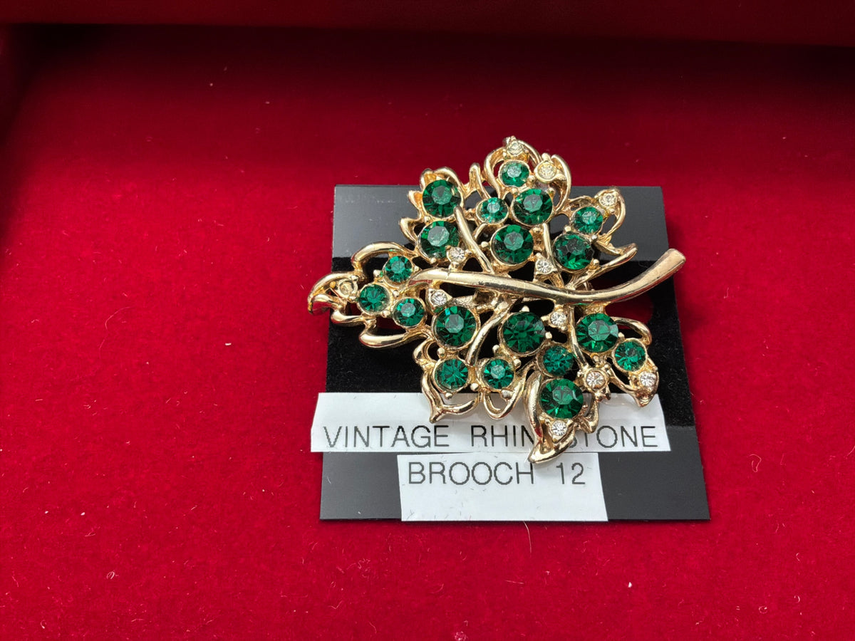 vintage rhinestone brooch