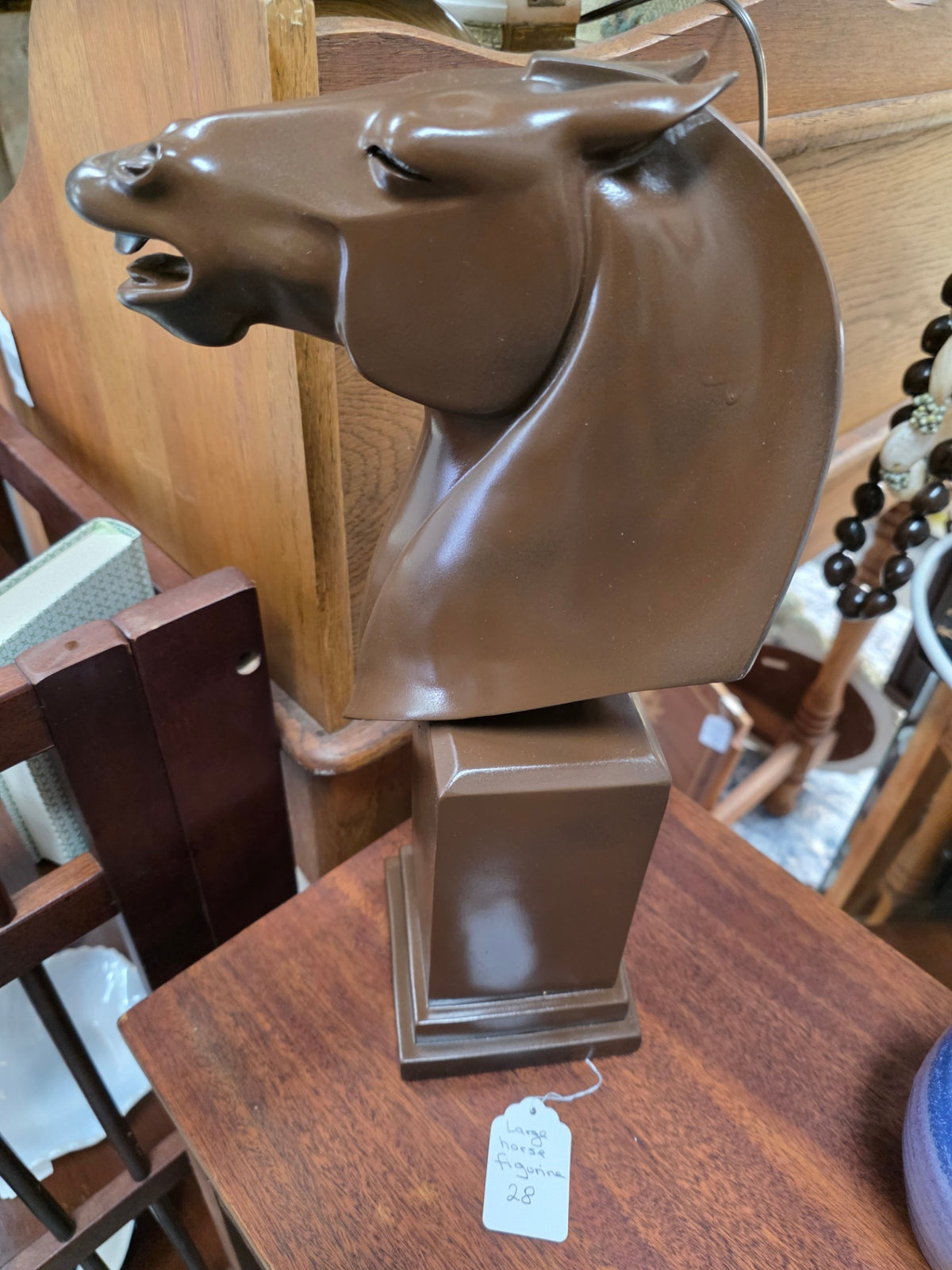 LARGE HORSE FIGURINE.