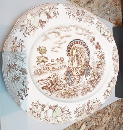 Vtg Turkey Platter 18" 