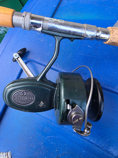 OCEAN TROLLING ROD/REEL COMBO, SOUTH BEND REEL EAGLE CLAW, GRANGER, OCEAN ROD.