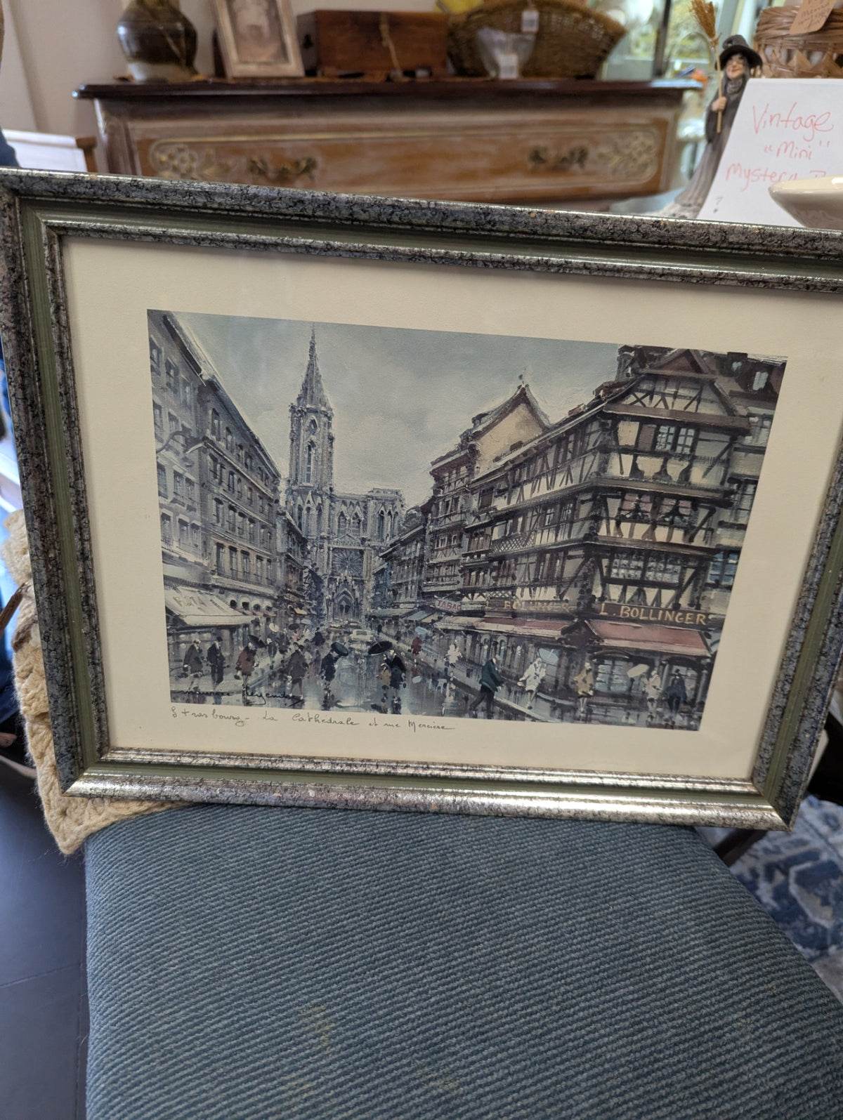 1973 Watercolor "Strasbourg" by M. Legendre