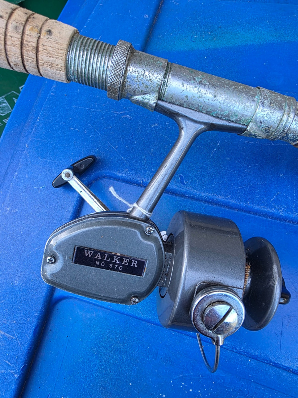 WALKER No. 570 SPINNING REEL/ROD COMBO... VINTAGE.