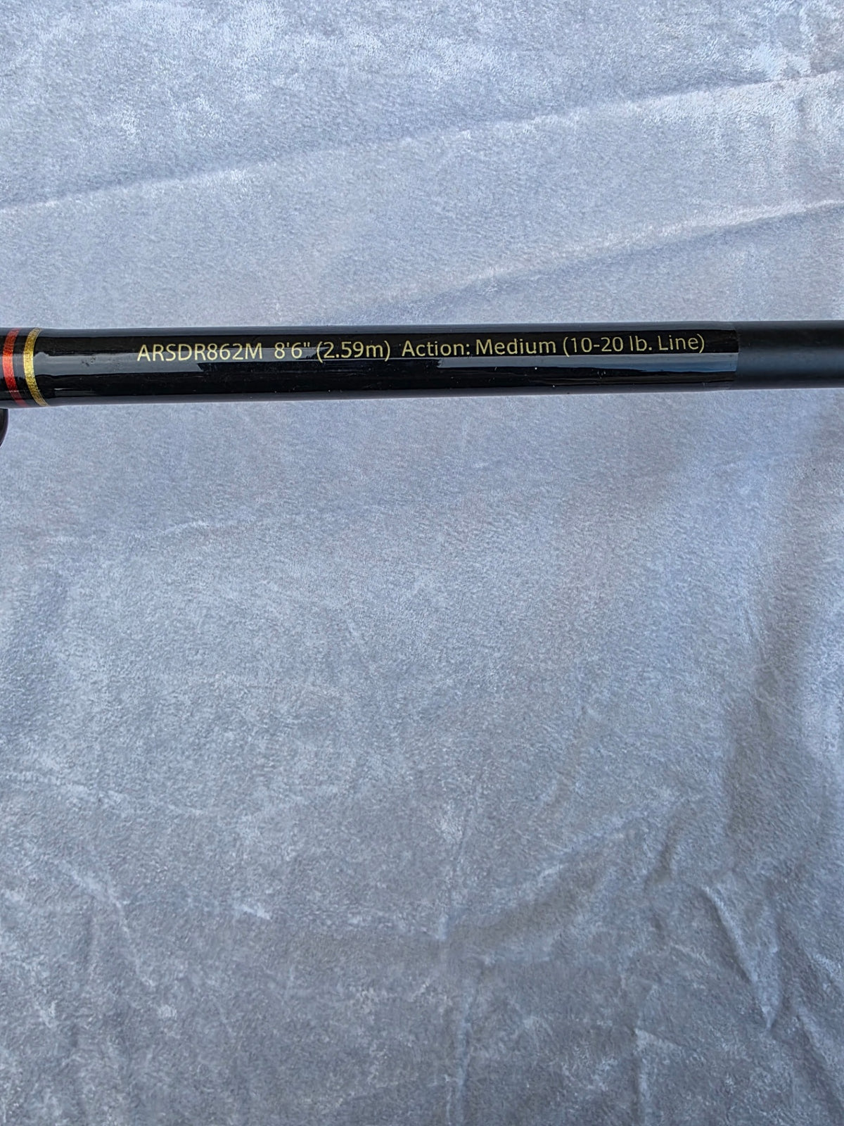 ROD/REEL SPINCAST COMBO WITH A MITCHELL 301 A REEL AND SHAKESPEARE ARSENAL, 8 FT 6 IN ROD.