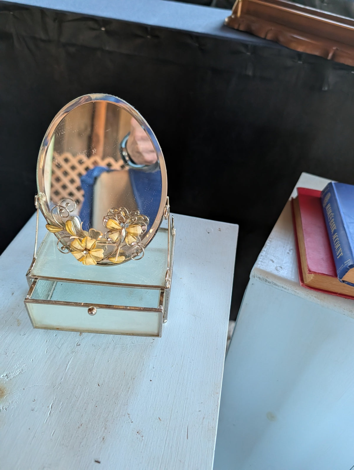 Sweet Vintage Mirror with Drawer
