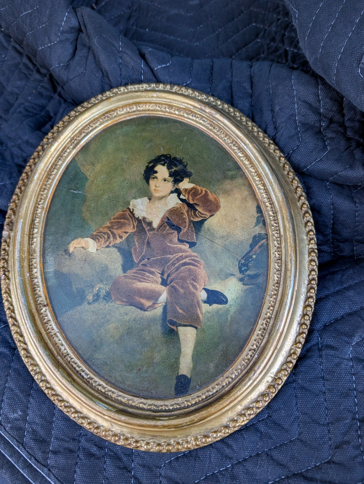 Vintage Borghese Reproduction of The Red Boy  (price acknowledges minor  damage)