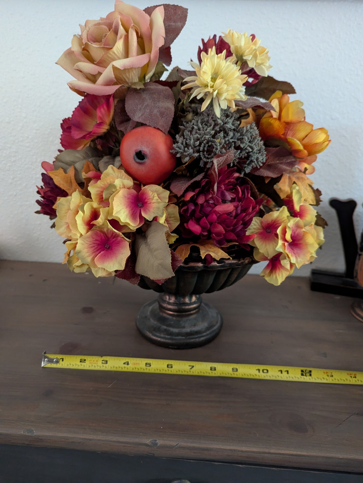 Fall Foilage in a "Trophy" Style Pedestal Vase