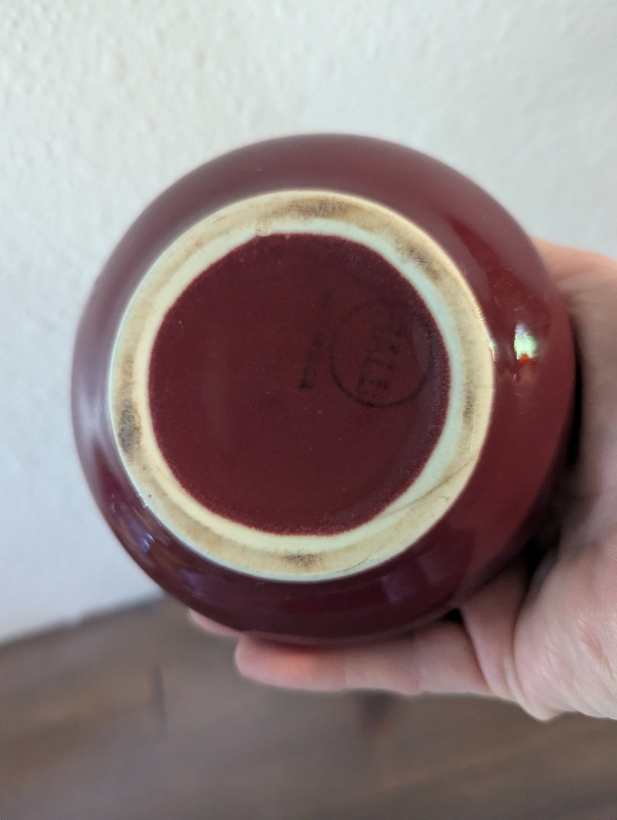 1950's Large Burgundy Restaurant Creamer by Hall