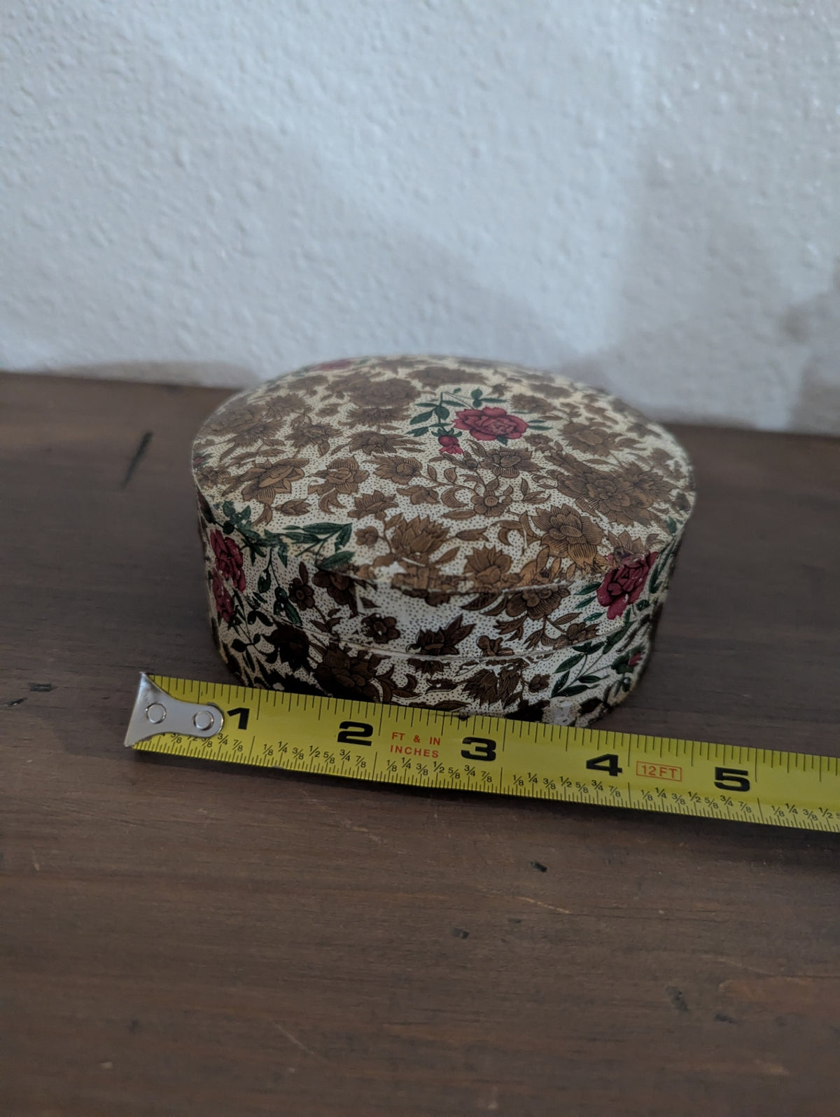 Vtg. Japanese Floral Paper-Mache Coaster Set (8)