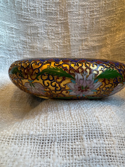 Vintage Chinese cloisonné enamel bowl