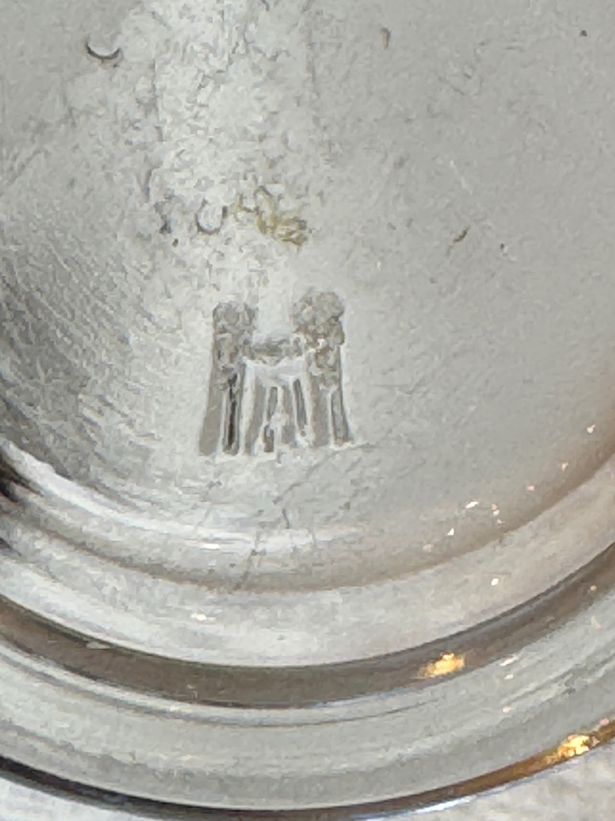 Vintage glass furniture caster cups Hazel Attas set of 4 