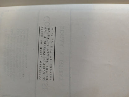 1934 Collected Verses of Degar A. Guest