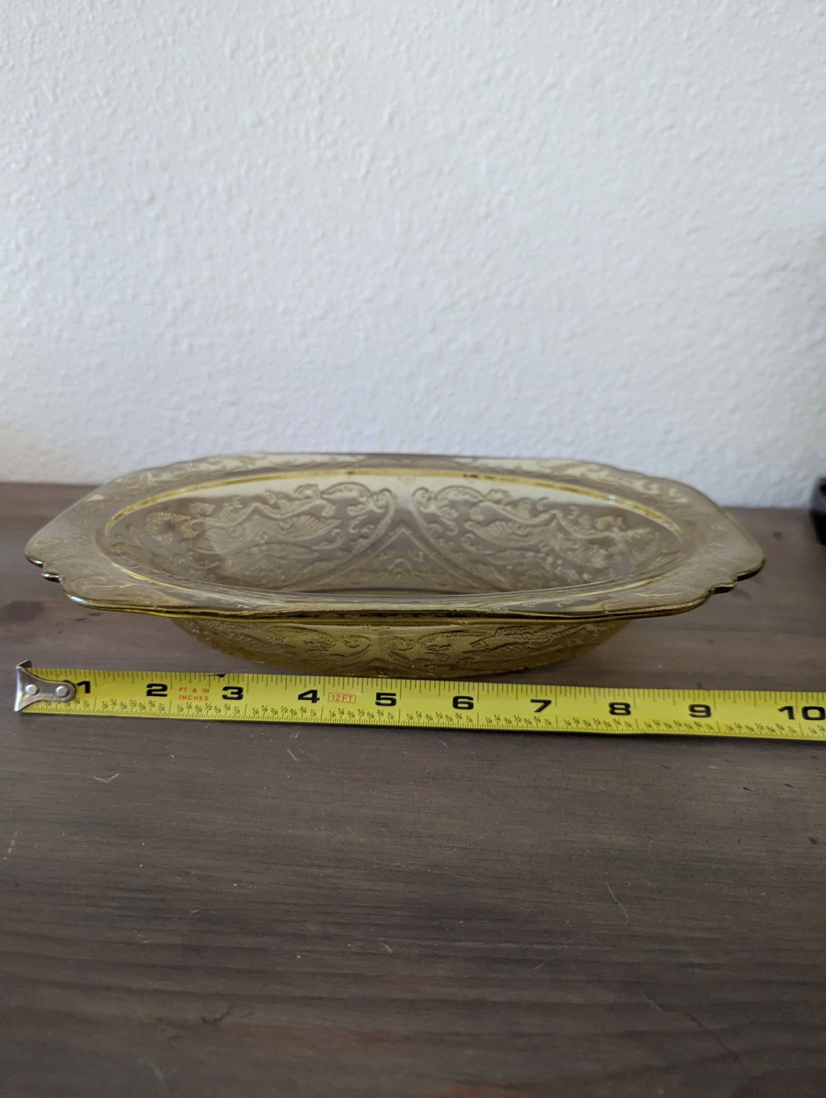 1930's Madrid Pattern by Federal Glass Yellow/Amber Serving Bowl