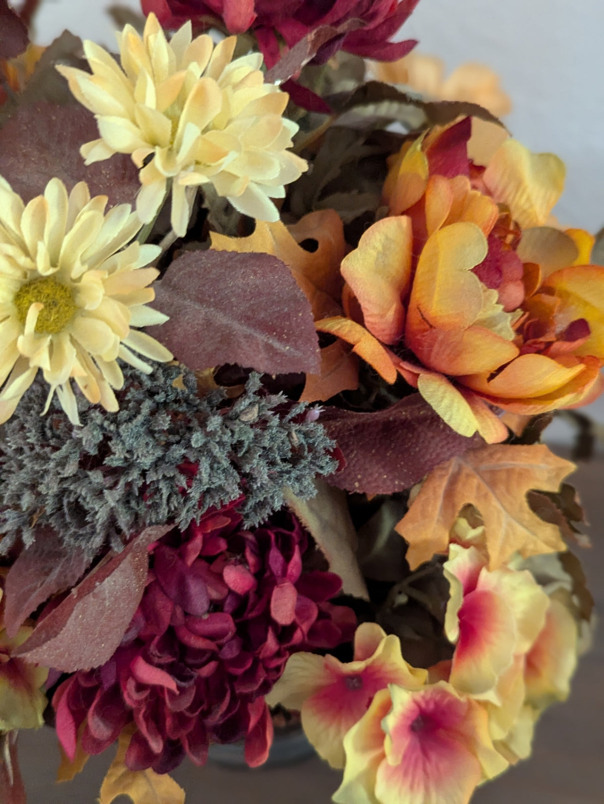 Fall Foilage in a "Trophy" Style Pedestal Vase