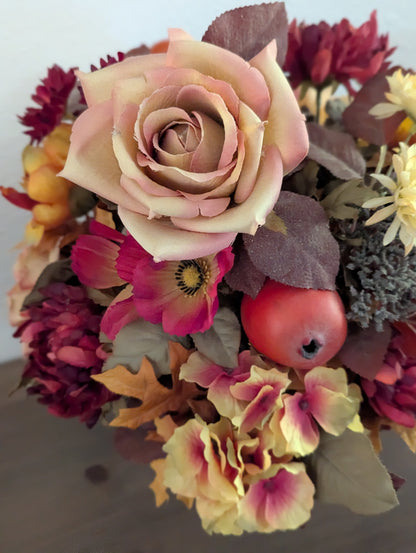 Fall Foilage in a "Trophy" Style Pedestal Vase