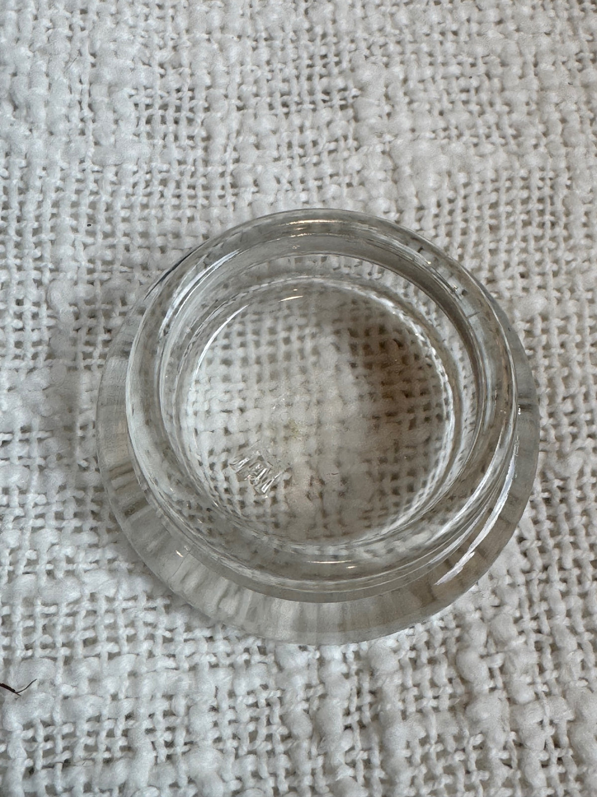 Vintage glass furniture caster cups Hazel Attas set of 4 