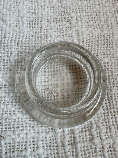 Vintage glass furniture caster cups Hazel Attas set of 4 