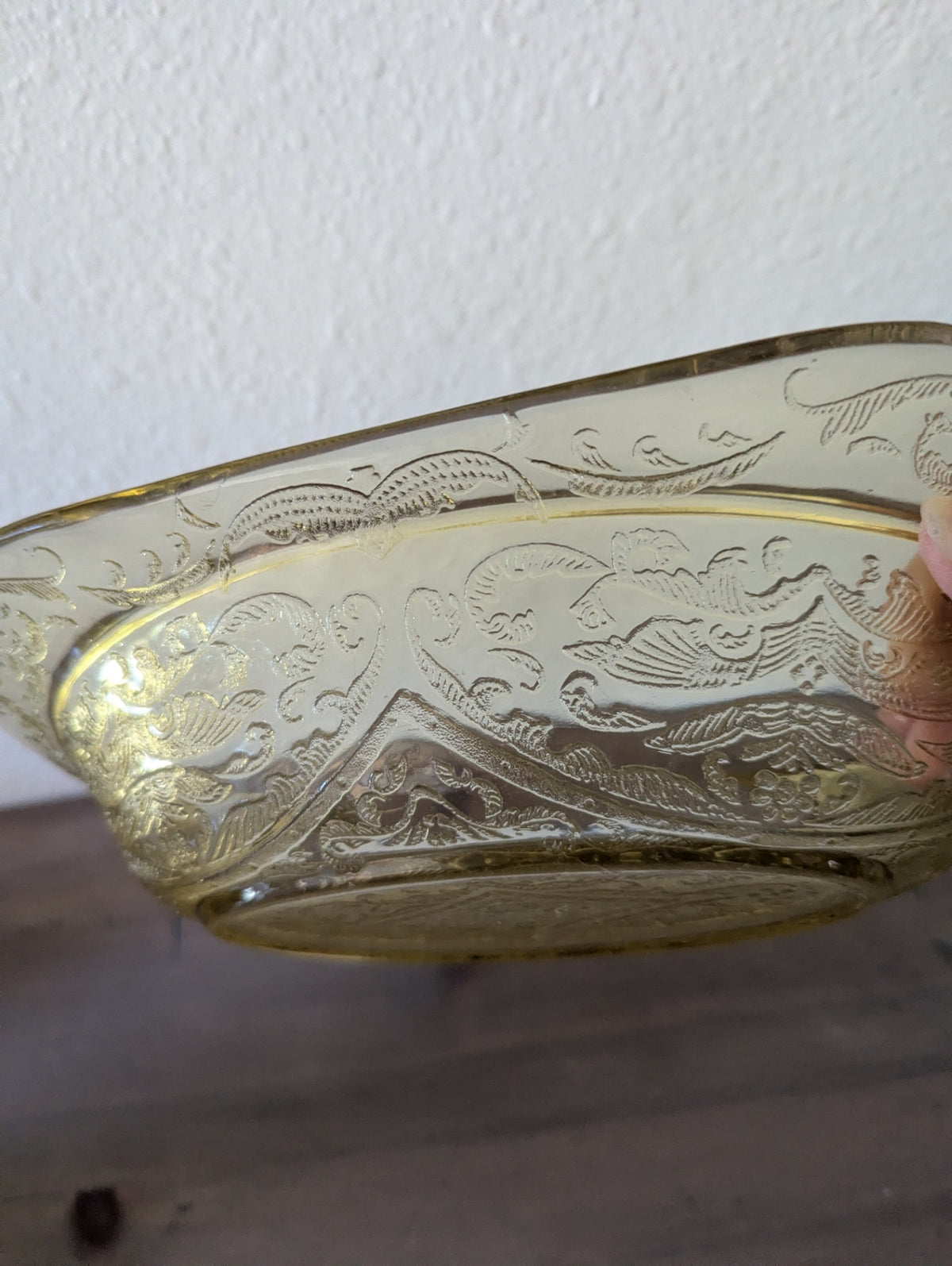 1930's Madrid Pattern by Federal Glass Yellow/Amber Serving Bowl