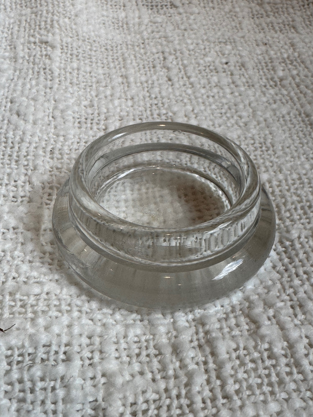 Vintage glass furniture caster cups Hazel Attas set of 4 