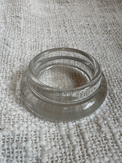 Vintage glass furniture caster cups Hazel Attas set of 4 