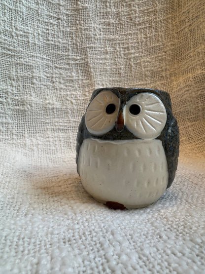 Mid-century Kotobuki Japanese stoneware owl creamer 