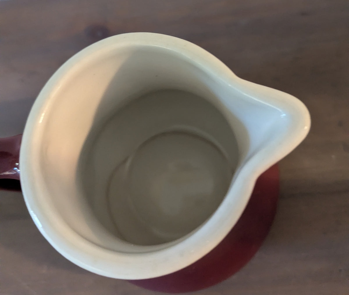 1950's Large Burgundy Restaurant Creamer by Hall