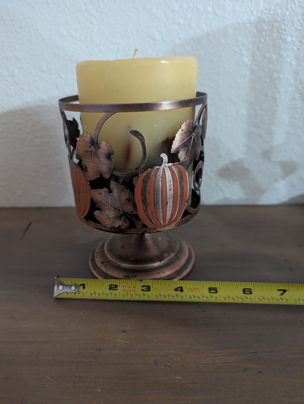 Vtg. Bath & Body Works Bronze Metal Works Candle Holder