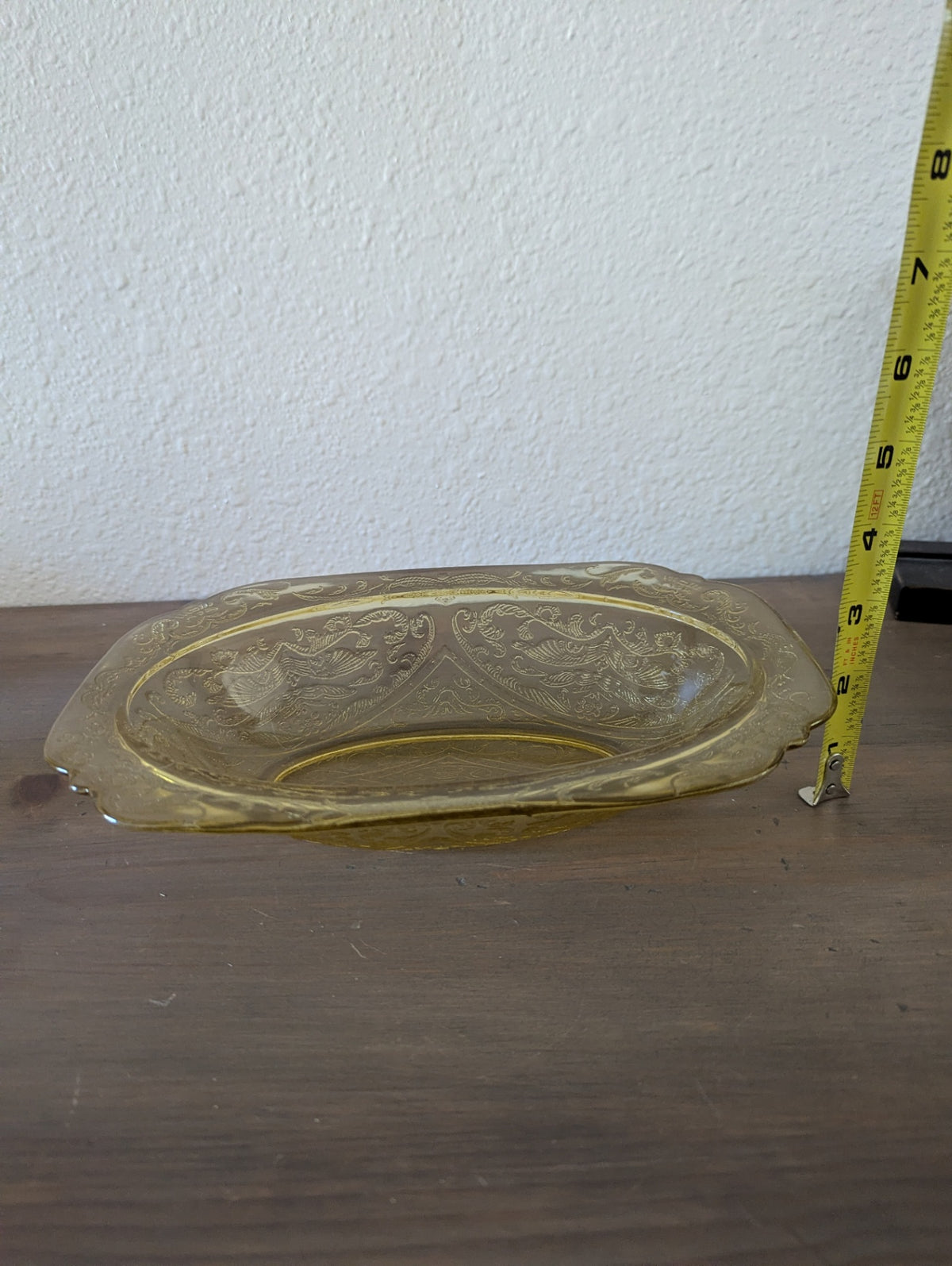 1930's Madrid Pattern by Federal Glass Yellow/Amber Serving Bowl