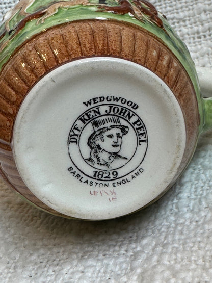 Wedgewood Dye Ken John Peel 1829 England small hunt scene jug 