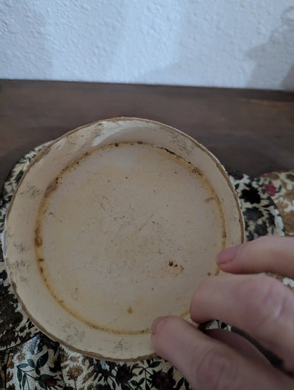 Vtg. Japanese Floral Paper-Mache Coaster Set (8)