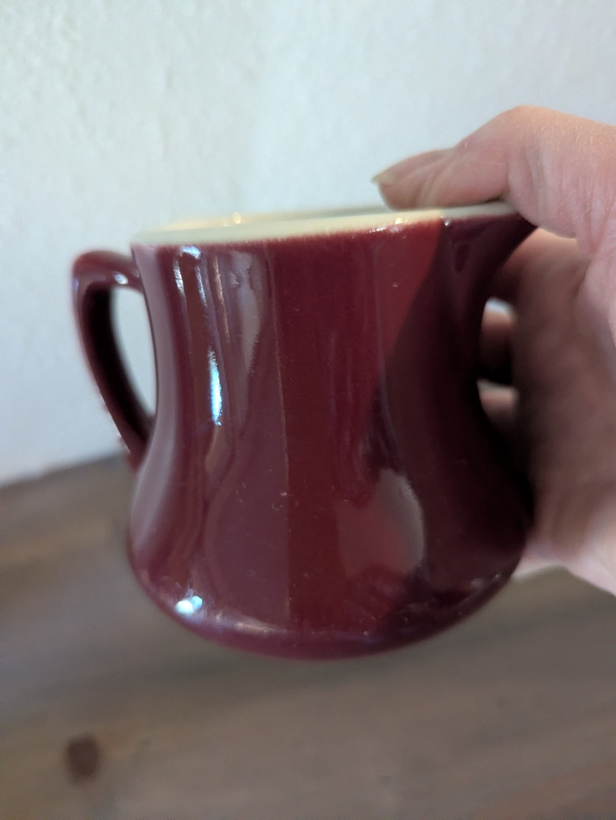 1950's Large Burgundy Restaurant Creamer by Hall