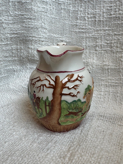 Wedgewood Dye Ken John Peel 1829 England small hunt scene jug 