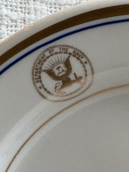  vintage U.S. Navy Officer's Wardroom Mess ceramic plate