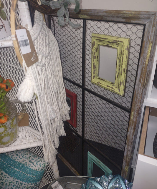 Frame large chicken wire