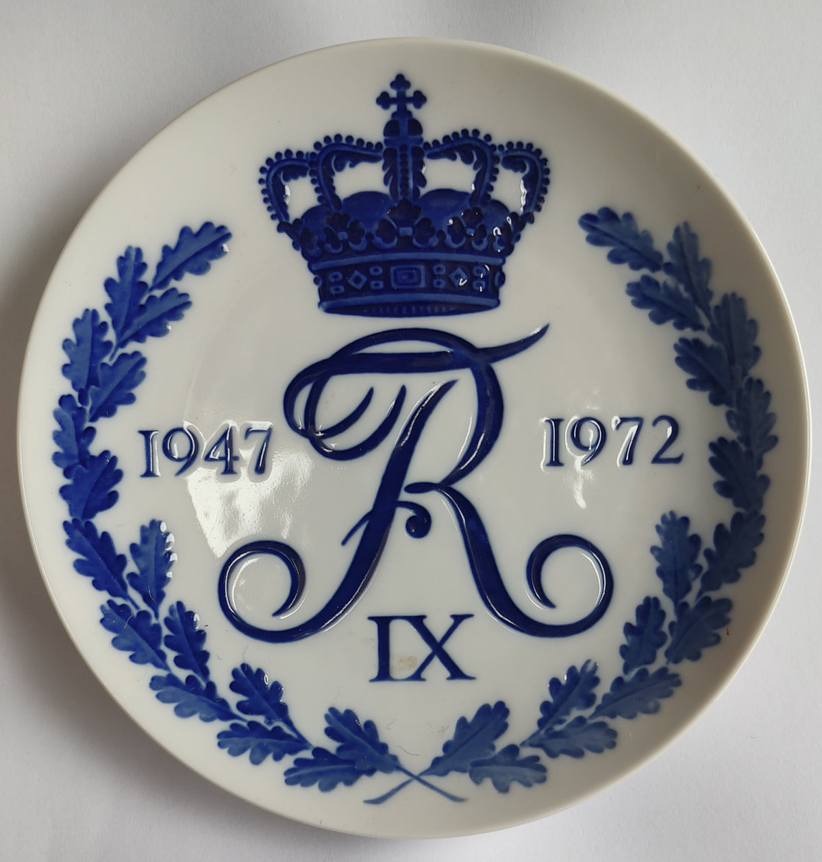 Royal Copenhagen King Frederik IX Memorial Plate 1947–1972
