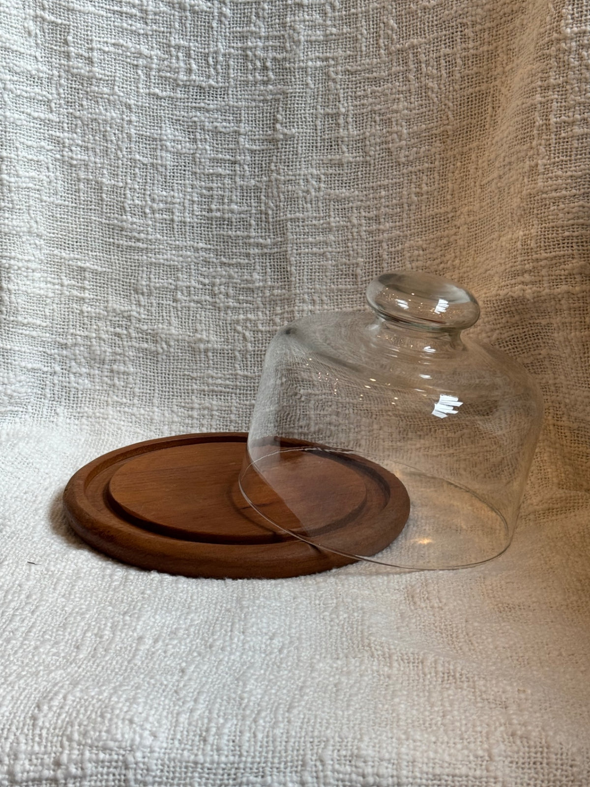 Mid century Winsome wood covered cheese board 