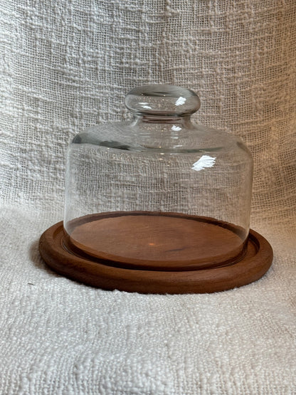Mid century Winsome wood covered cheese board 