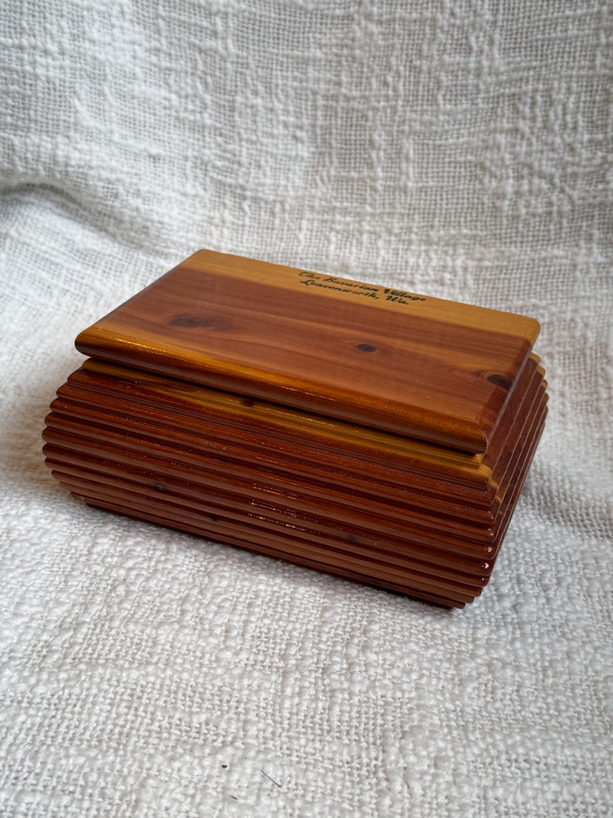 Cedar wood box from Leavenworth