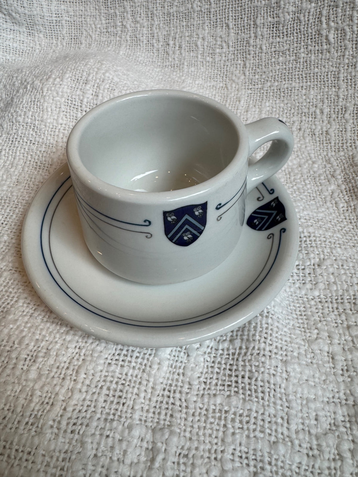 Vintage 1950’5 Shenango china owls Rice university  Huston Tx. Cup & saucer 
