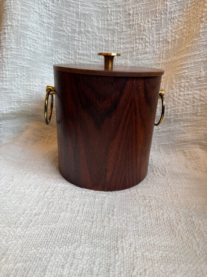 vintage mid-century modern wooden ice bucket Standard Specialty Finest