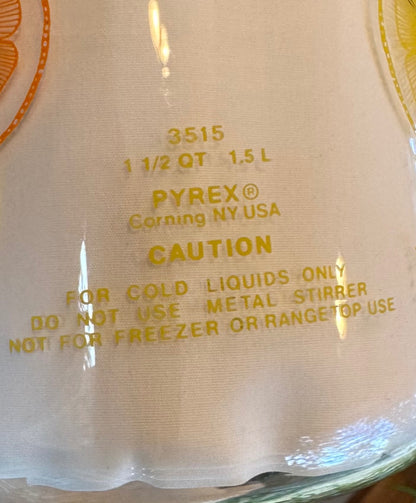 PUREX vintage juice carafe w/ yellow lid
